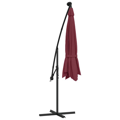 Cantilever Garden Parasol | Wine Red | Polyester | Large