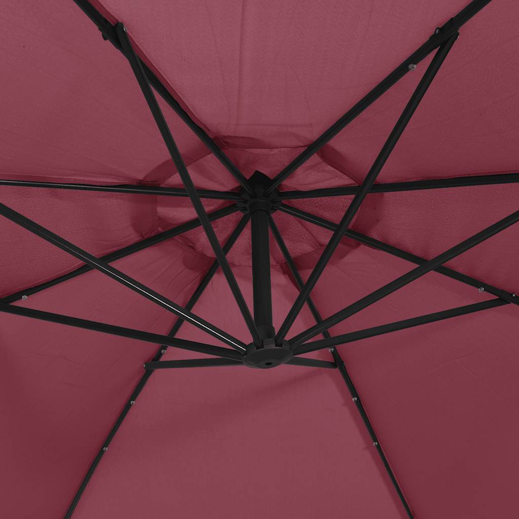 Cantilever Garden Parasol | Wine Red | Polyester | Large