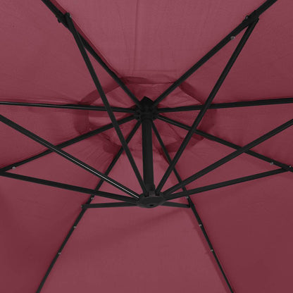 Cantilever Garden Parasol | Wine Red | Polyester | Large