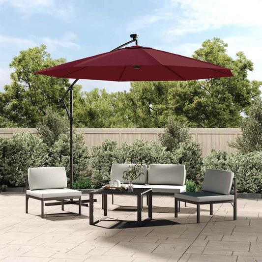 Cantilever Garden Parasol | Wine Red | Polyester | Large