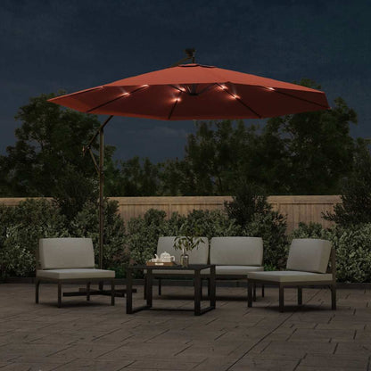 Cantilever Garden Parasol | Terracotta | Polyester, Steel | Large