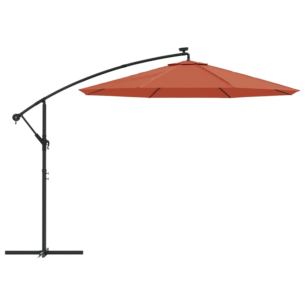 Cantilever Garden Parasol | Terracotta | Polyester, Steel | Large