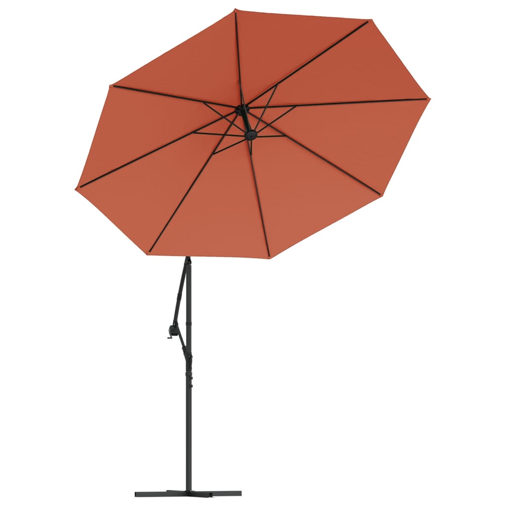 Cantilever Garden Parasol | Terracotta | Polyester, Steel | Large