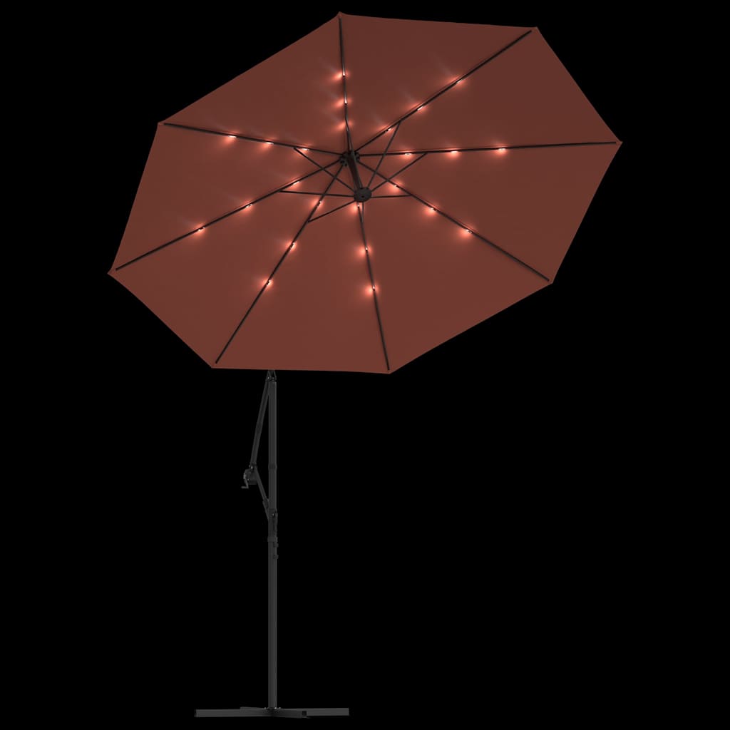 Cantilever Garden Parasol | Terracotta | Polyester, Steel | Large