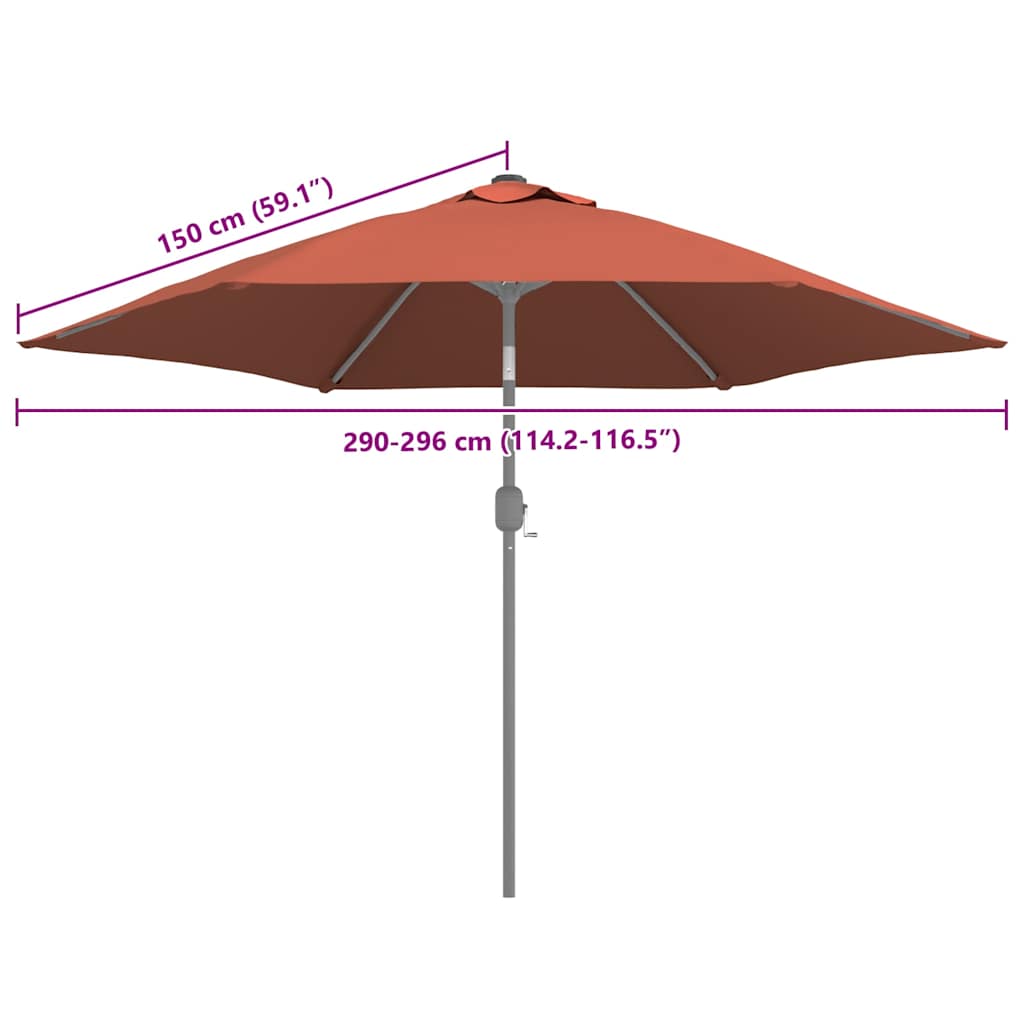 Replacement Fabric for Outdoor Parasol Terracotta 300 cm