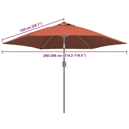 Replacement Fabric for Outdoor Parasol Terracotta 300 cm