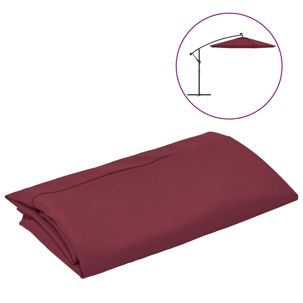 Replacement Fabric for Cantilever Umbrella Bordeaux Red 300 cm