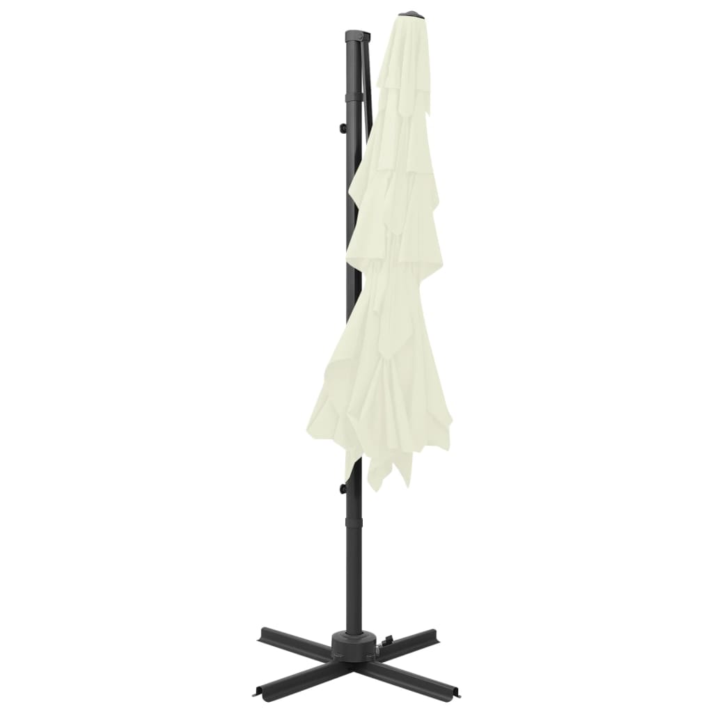 Garden Parasol | Sand | Polyester | 4-Tier | Foldable | Garden Parasol