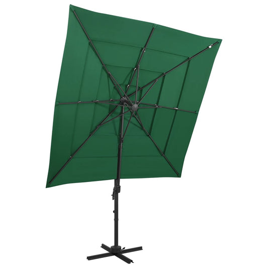 Garden Parasol | Green | Polyester | Large | Foldable | Garden Parasol