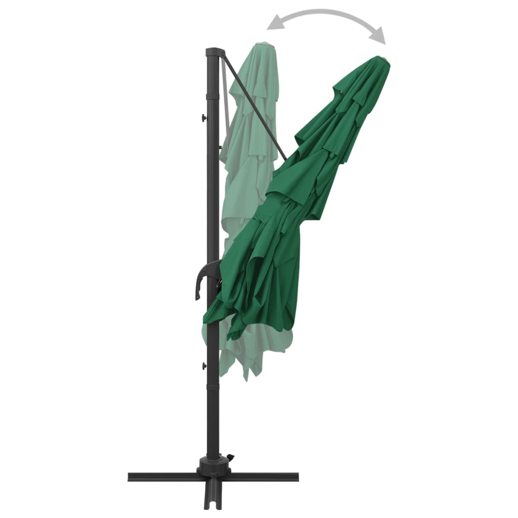 Garden Parasol | Green | Polyester | Large | Foldable | Garden Parasol