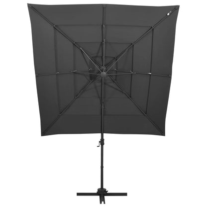 Garden Parasol | Anthracite | Polyester, Powder-coated aluminium | 250 cm