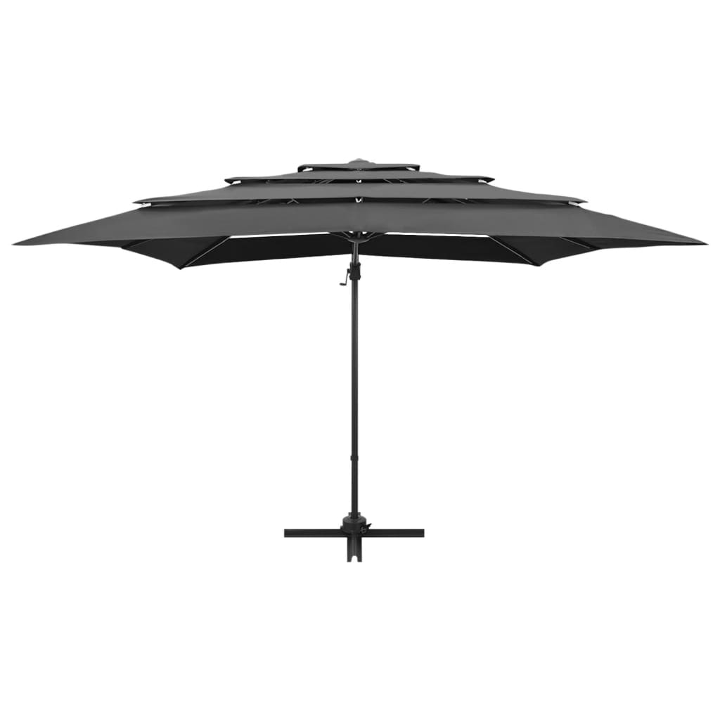 Garden Parasol | Anthracite | Polyester, Powder-coated aluminium | 250 cm
