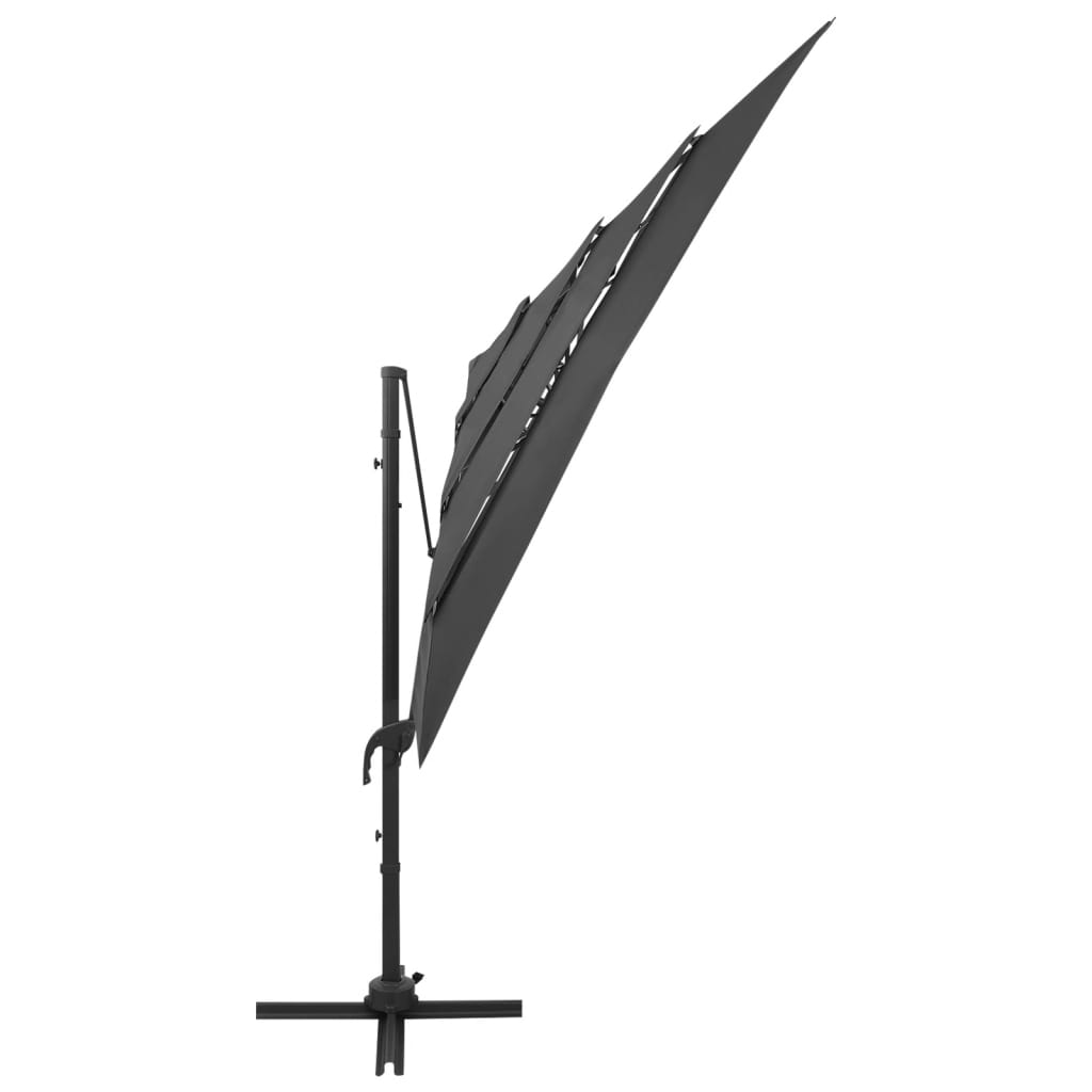 Garden Parasol | Anthracite | Polyester, Powder-coated aluminium | 250 cm