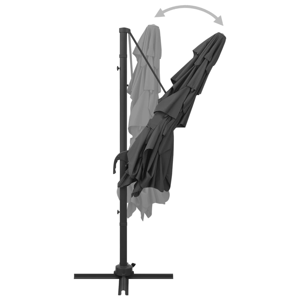 Garden Parasol | Anthracite | Polyester, Powder-coated aluminium | 250 cm