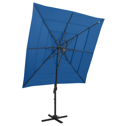 Garden Parasol | Azure Blue | Polyester | 250x250 cm