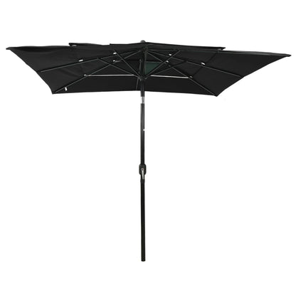 Parasol | Black | Polyester | 2.5 metres | Foldable | Garden Parasol