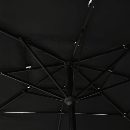 Parasol | Black | Polyester | 2.5 metres | Foldable | Garden Parasol