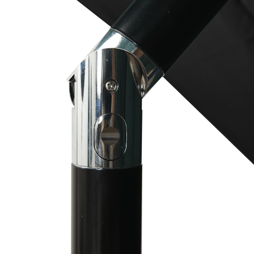 Parasol | Black | Polyester | 2.5 metres | Foldable | Garden Parasol
