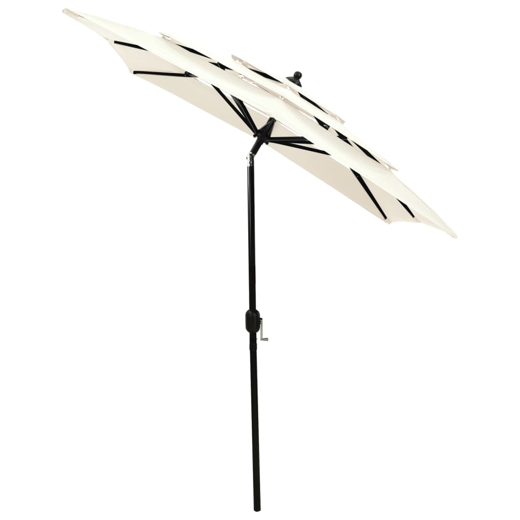 Parasol | Sand | Polyester | 2m x 2m | Collapsible | Garden Parasol