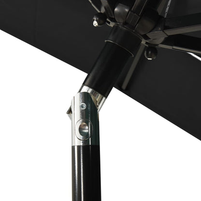 Parasol | Black | Polyester | 2x2 m | Foldable | Parasol | Square
