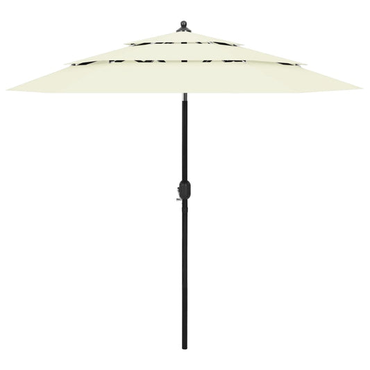 Parasol | Sand | Polyester, Powder-coated Aluminium | Medium | Foldable