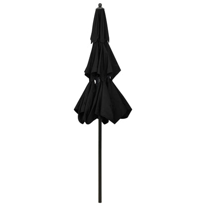 Parasol | Black | Polyester | 2.5 m diameter | Foldable | Parasol