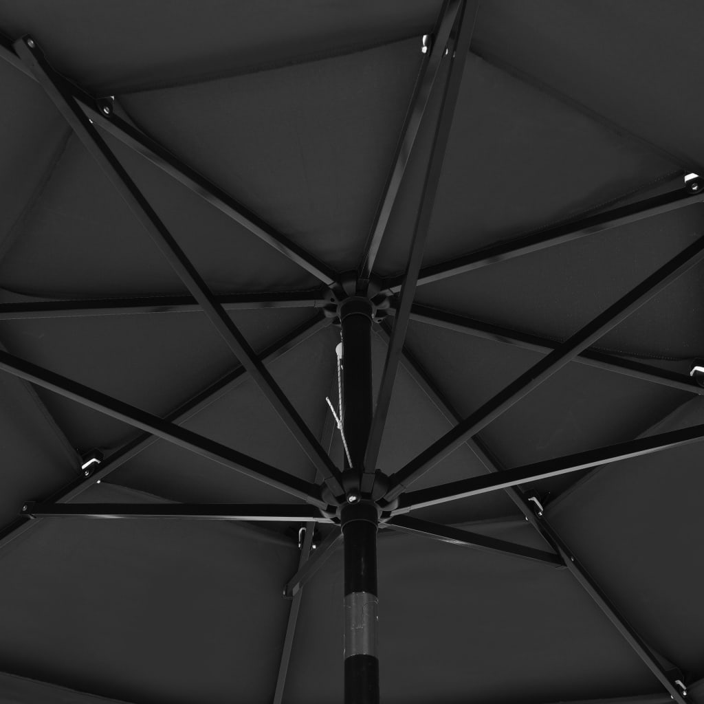 Parasol | Anthracite | Polyester | 3 m diameter | Collapsible | Parasol