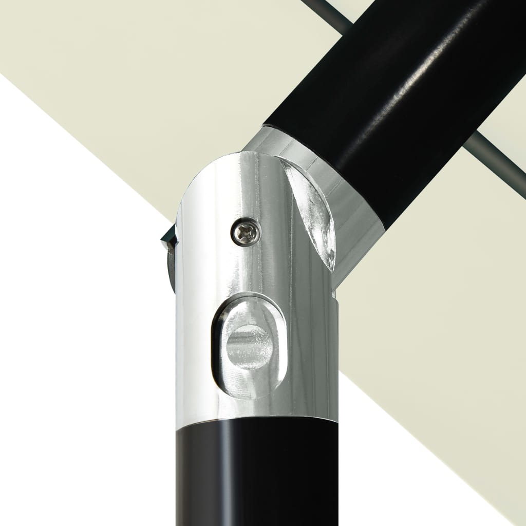 3-Tier Garden Parasol with Aluminium Pole Sand 3.5 m