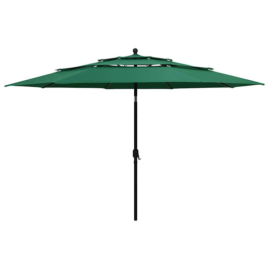 Parasol | Green | Polyester | Large | Foldable | Large Garden Parasol
