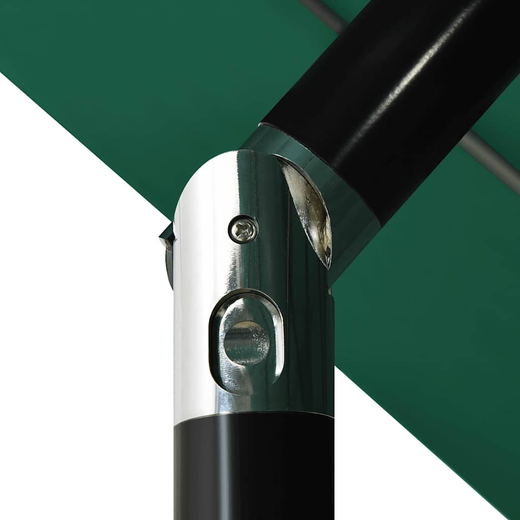 3-Tier Garden Parasol with Aluminium Pole Green 3.5 m