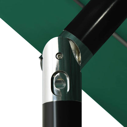 3-Tier Garden Parasol with Aluminium Pole Green 3.5 m