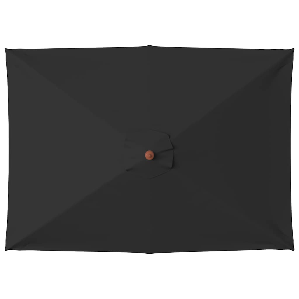 Garden Parasol | Black | Fabric, Laminated bamboo, Hardwood | Medium