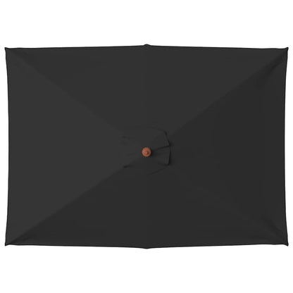 Garden Parasol | Black | Fabric, Laminated bamboo, Hardwood | Medium
