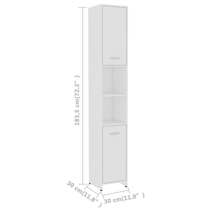 3056916 vidaXL 3 Piece Bathroom Furniture Set White Engineered Wood (802579+802597)