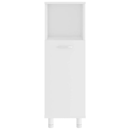 3 Piece Bathroom Furniture Set White Engineered Wood