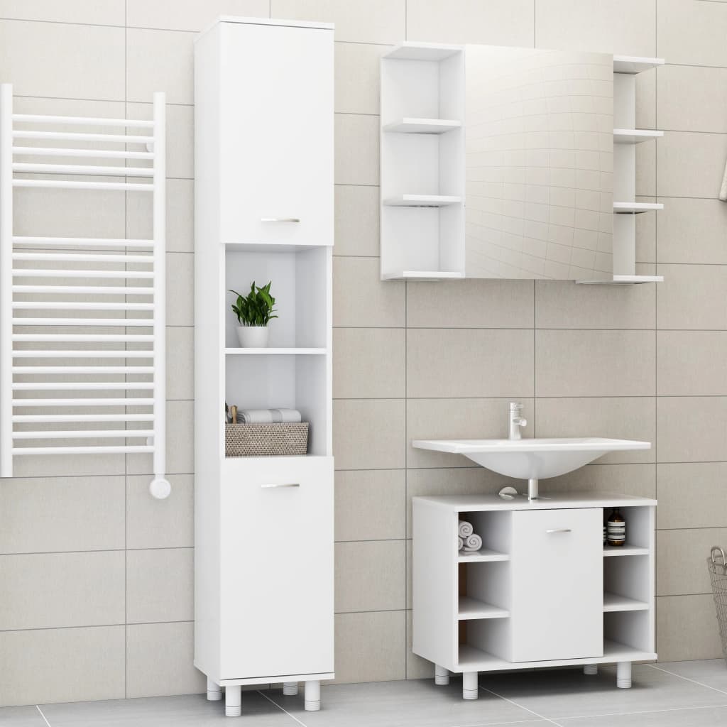 Bathroom Furniture Set | White | Engineered wood | Medium