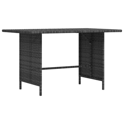 Dining Table | Grey | PE rattan, Powder-Coated Steel | Medium