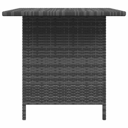Dining Table | Grey | PE rattan, Powder-Coated Steel | Medium