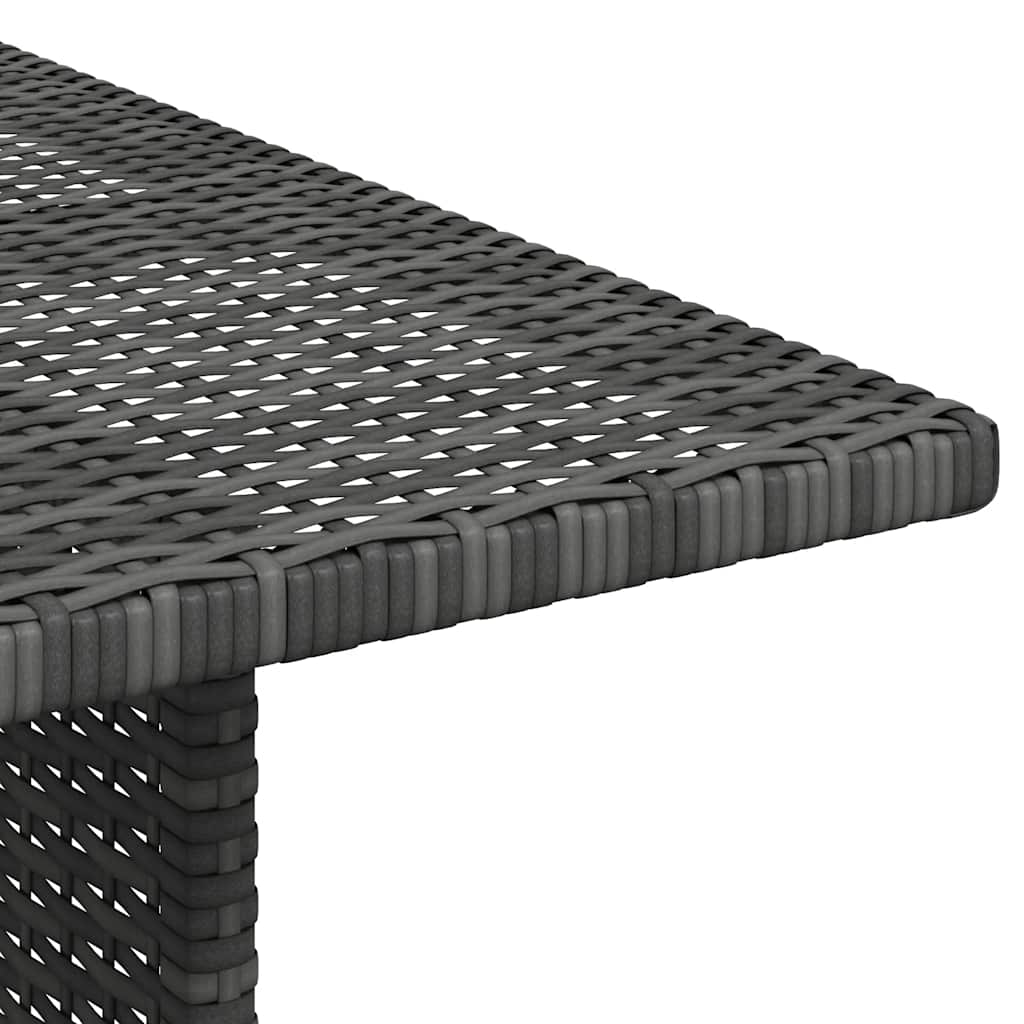 Dining Table | Grey | PE rattan, Powder-Coated Steel | Medium