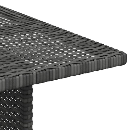 Dining Table | Grey | PE rattan, Powder-Coated Steel | Medium