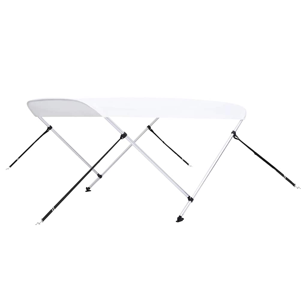 93123 vidaXL 2 Bow Bimini Top White 150x120x110 cm