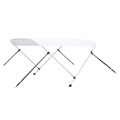 93123 vidaXL 2 Bow Bimini Top White 150x120x110 cm