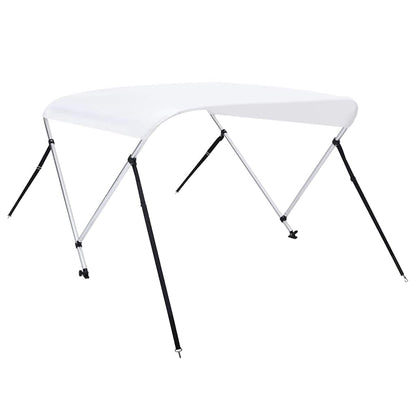 93123 vidaXL 2 Bow Bimini Top White 150x120x110 cm