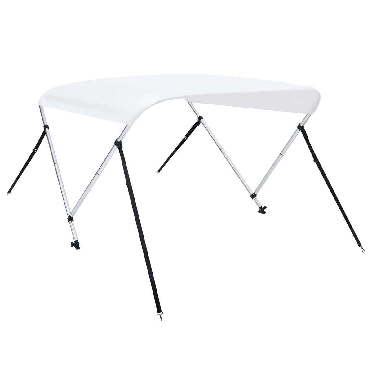 93123 vidaXL 2 Bow Bimini Top White 150x120x110 cm