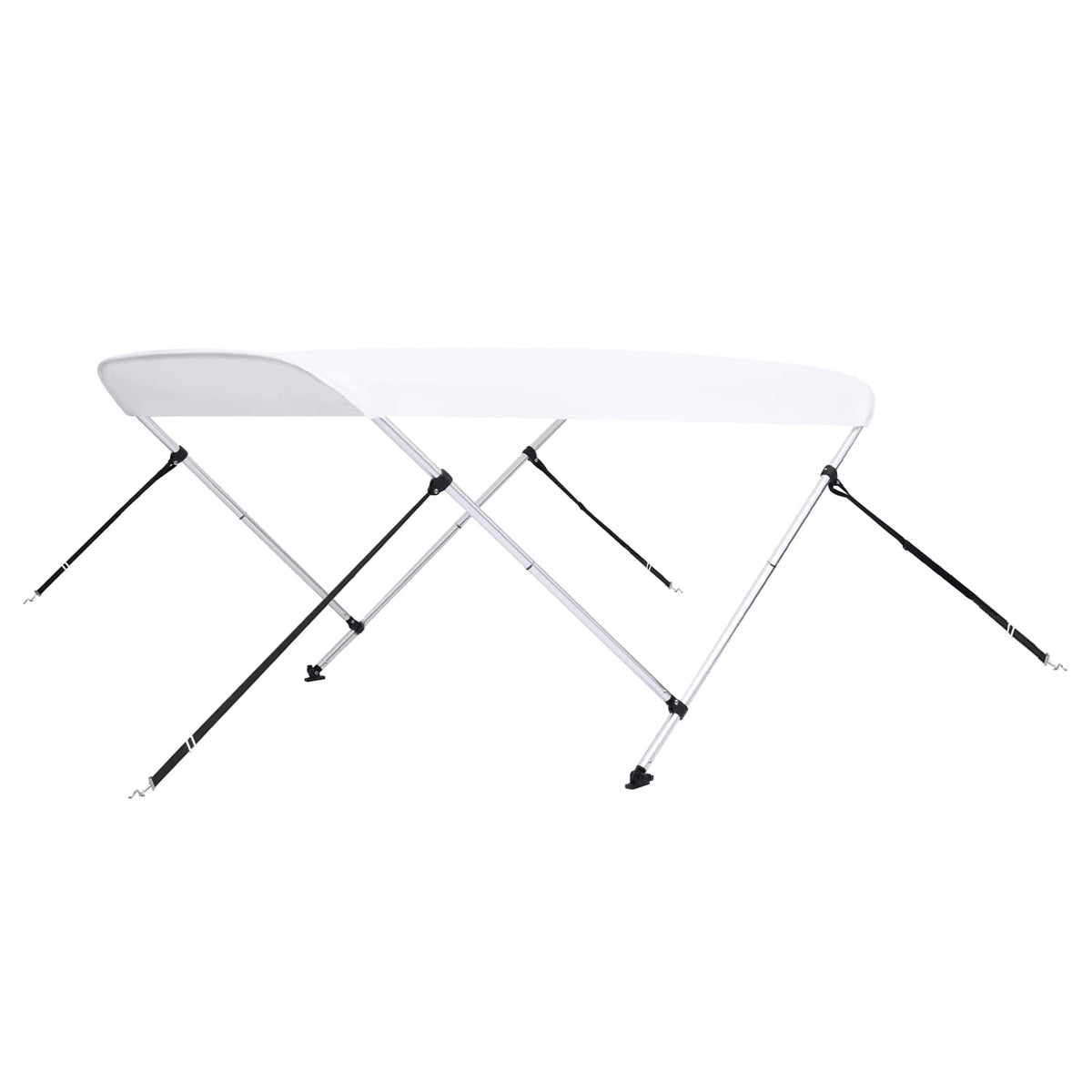 93123 vidaXL 2 Bow Bimini Top White 150x120x110 cm