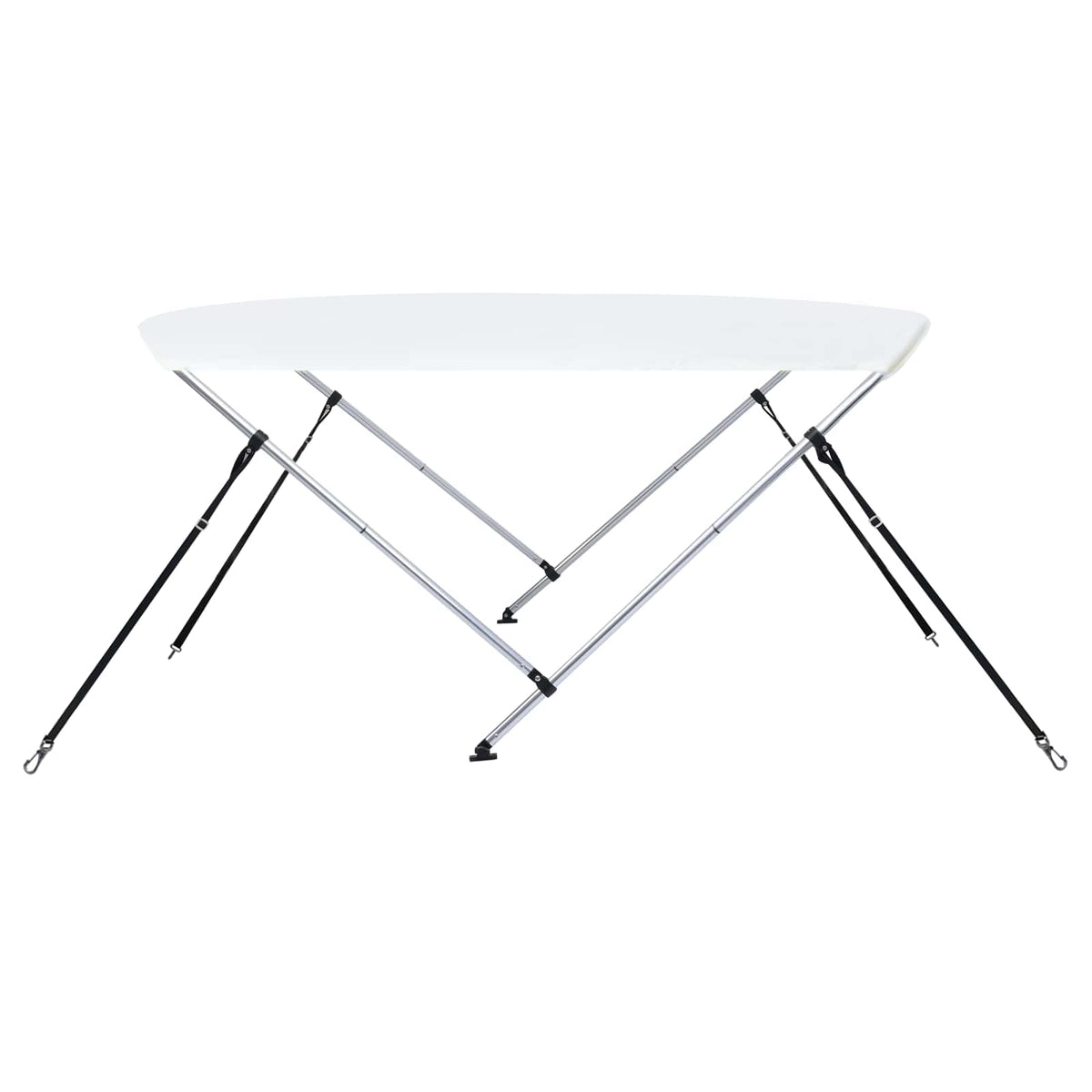 93123 vidaXL 2 Bow Bimini Top White 150x120x110 cm