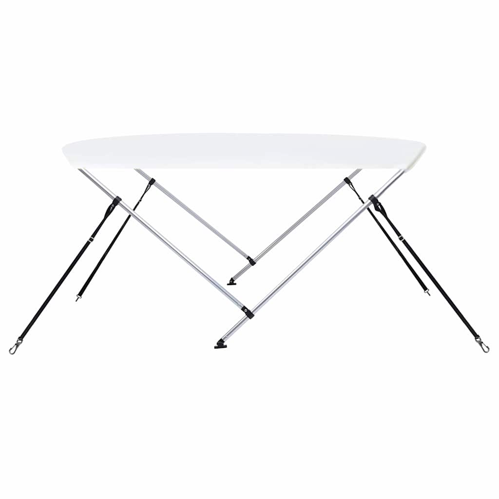 93125 vidaXL 2 Bow Bimini Top White 180x150x110 cm
