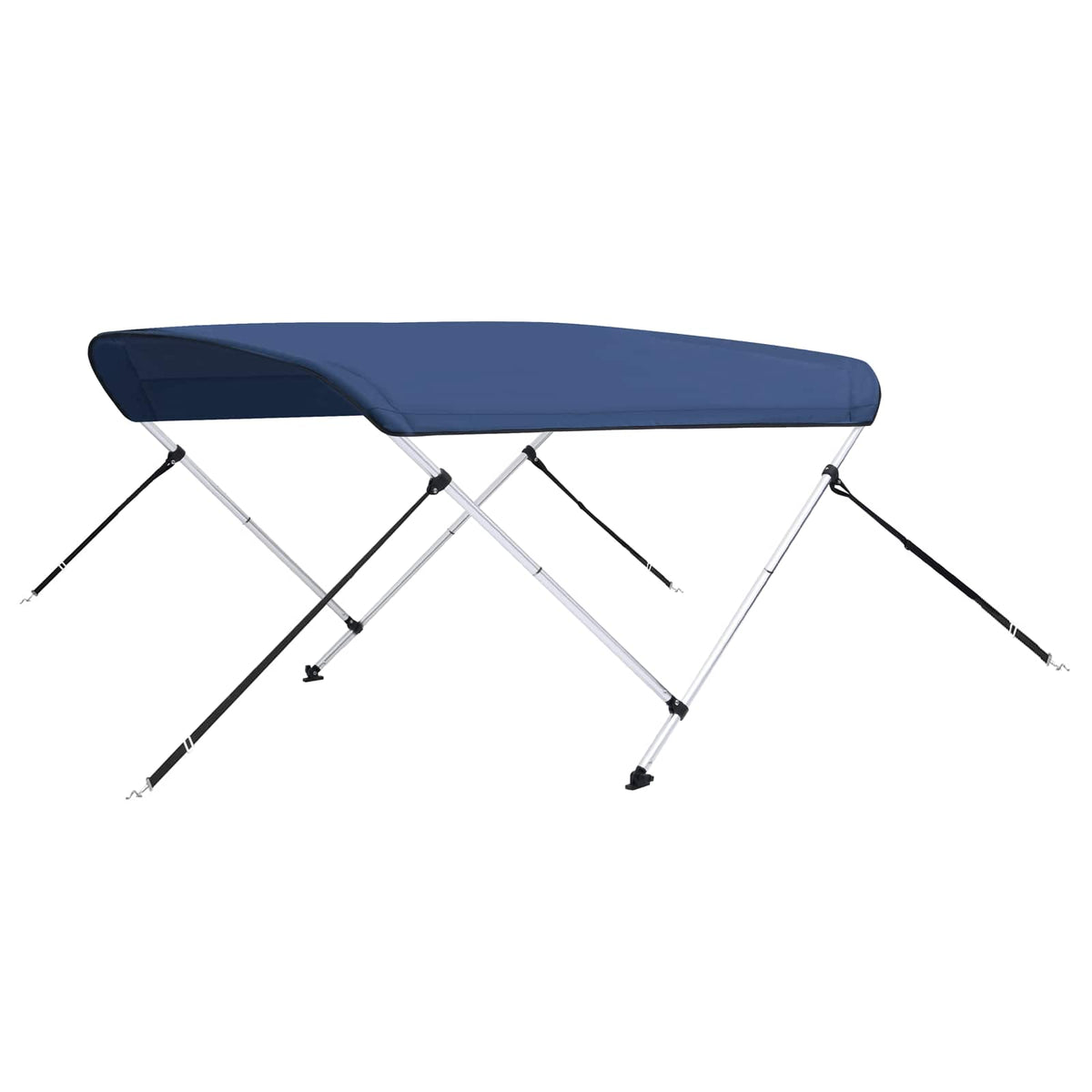 93126 vidaXL 2 Bow Bimini Top Navy Blue 150x120x110 cm