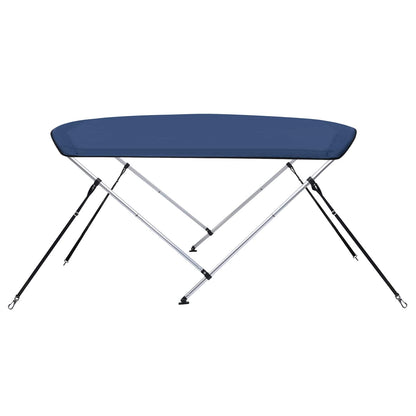 93126 vidaXL 2 Bow Bimini Top Navy Blue 150x120x110 cm
