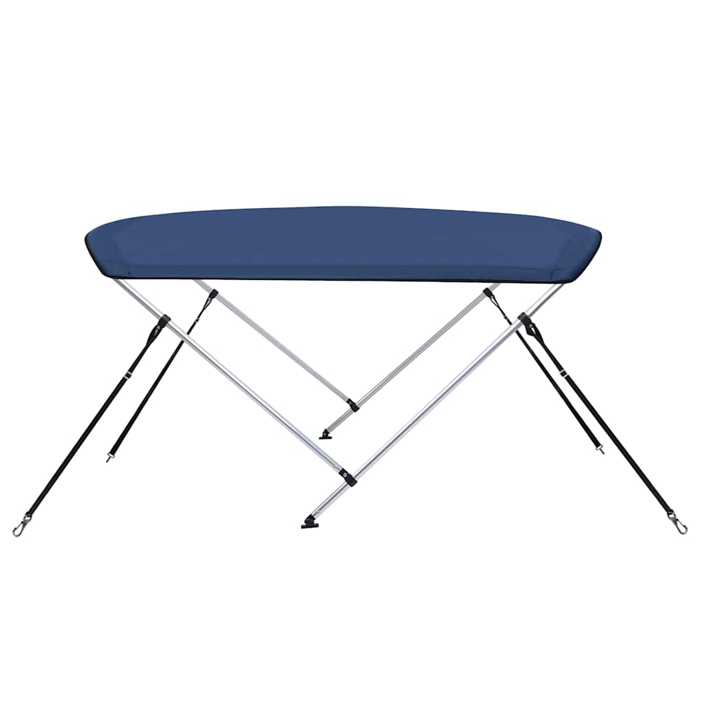 93128 vidaXL 2 Bow Bimini Top Navy Blue 180x150x110 cm